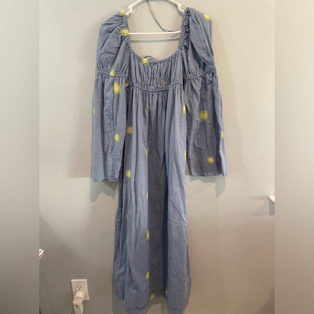 Free People Emory Embroidered Midi Dress - Picture 6 of 7